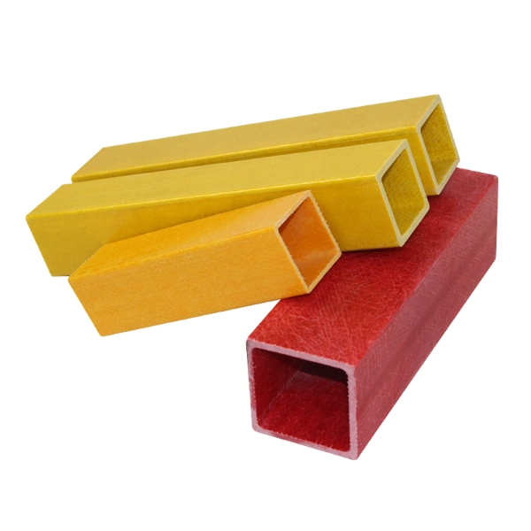 Anti Corrosion Fiberglass FRP GRP Pultruded Square Tubes for Guardrail / Fence / Ladder / Support