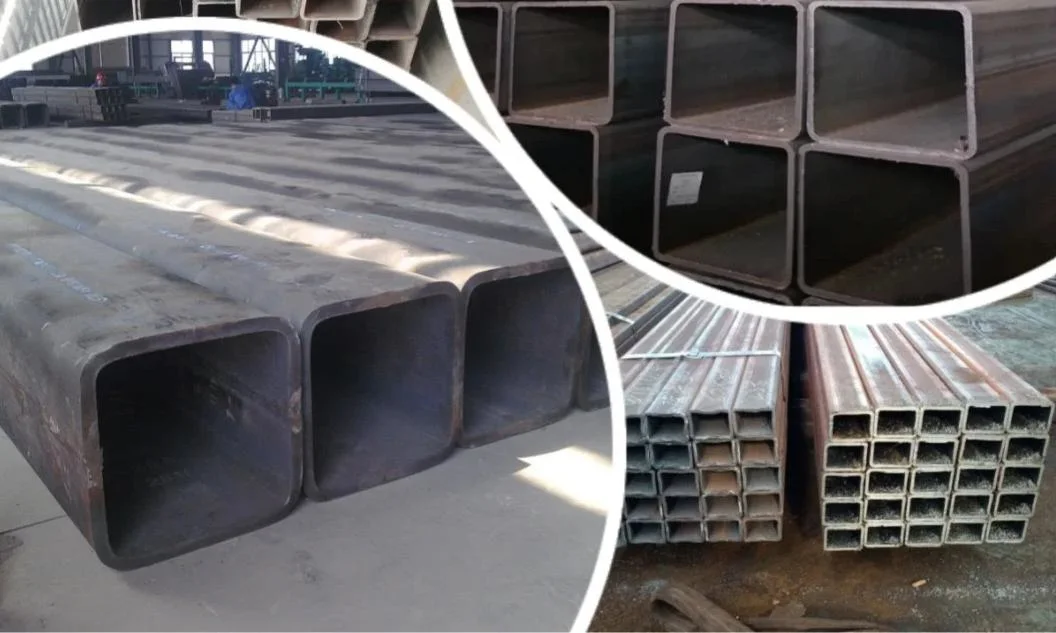 Structural Steel Pipe Rhs Shs Hollow Section Carbon Steel Welded Q195 Q235 100*100 50*30 ERW Square/Rectangular/Rectangle Tube Ms Galvanized Iron Seamless Pipe