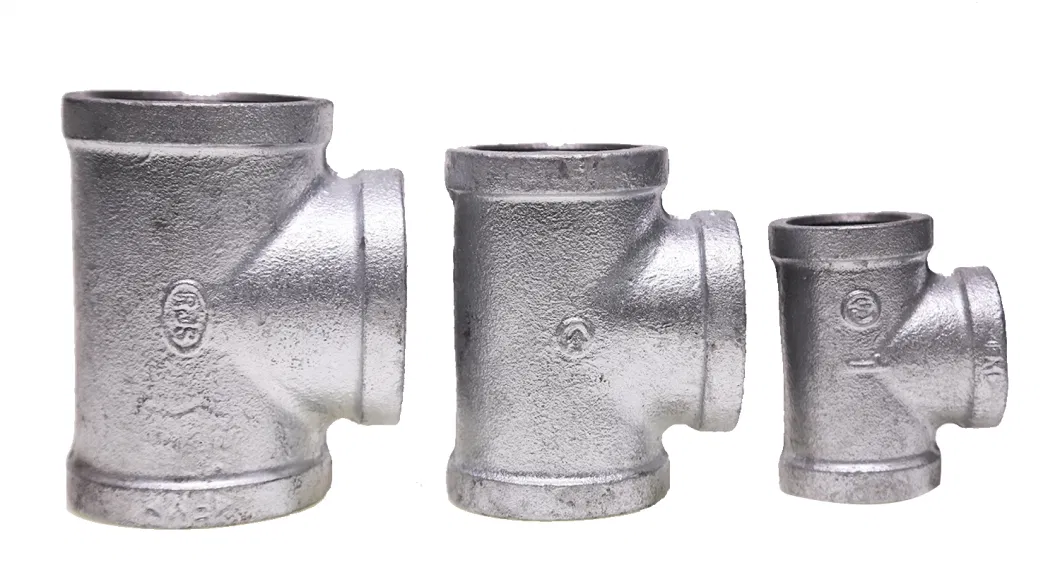 Manufacturer UL&FM Heavy Duty Galvanized Malleable Iron Pipe Fitting Tee