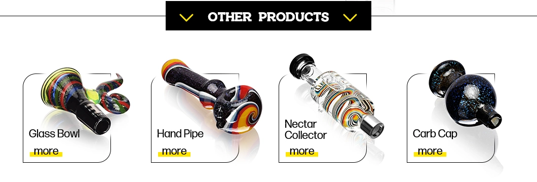 Esigo High End Glass Sticker Honeybee Shisha Hookah Glass Water Smoking Pipe Glass Straight Tube