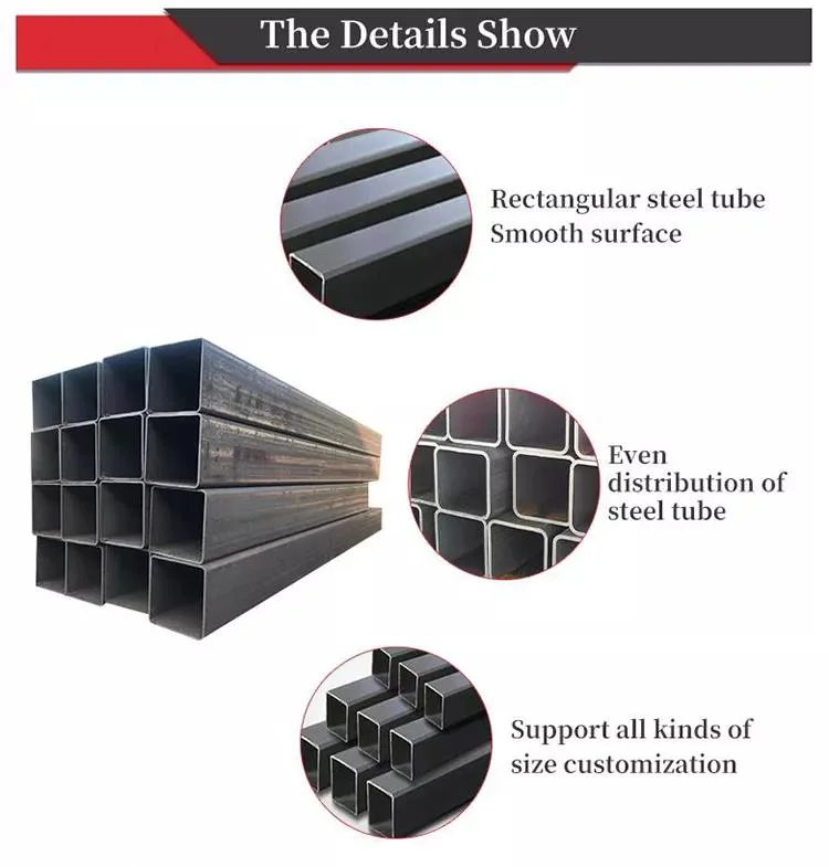 High Quality Product Corrugated Square Tubing Galvanized Steel Pipe Iron Rectangular Tube Price for Carports