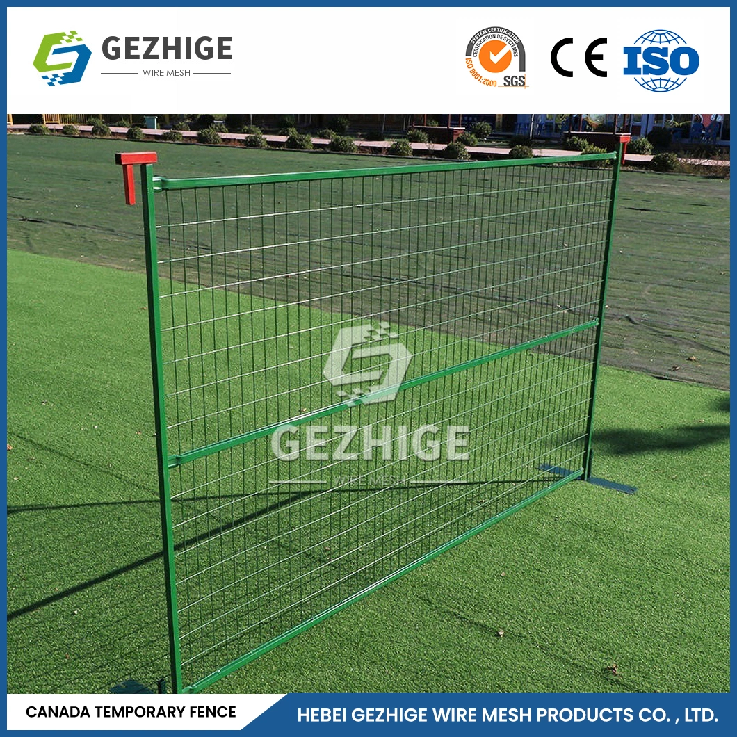 Gezhige Windoroof Temporary Fencing Canada 30 X 30 X 150 mm H. Right Square Steel Rod/Pipe Jobsite Fencing China Manufacturing Movable Fencing for Goats