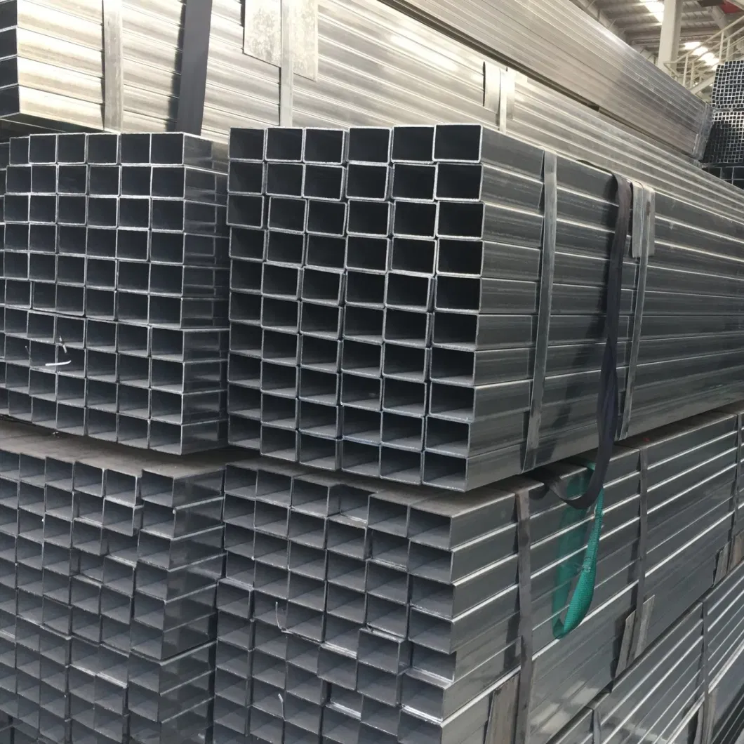 Galvanized Square Tube Thin-Wall Curtain Wall Construction Square Tube Q235B Spot Wholesale and Retail