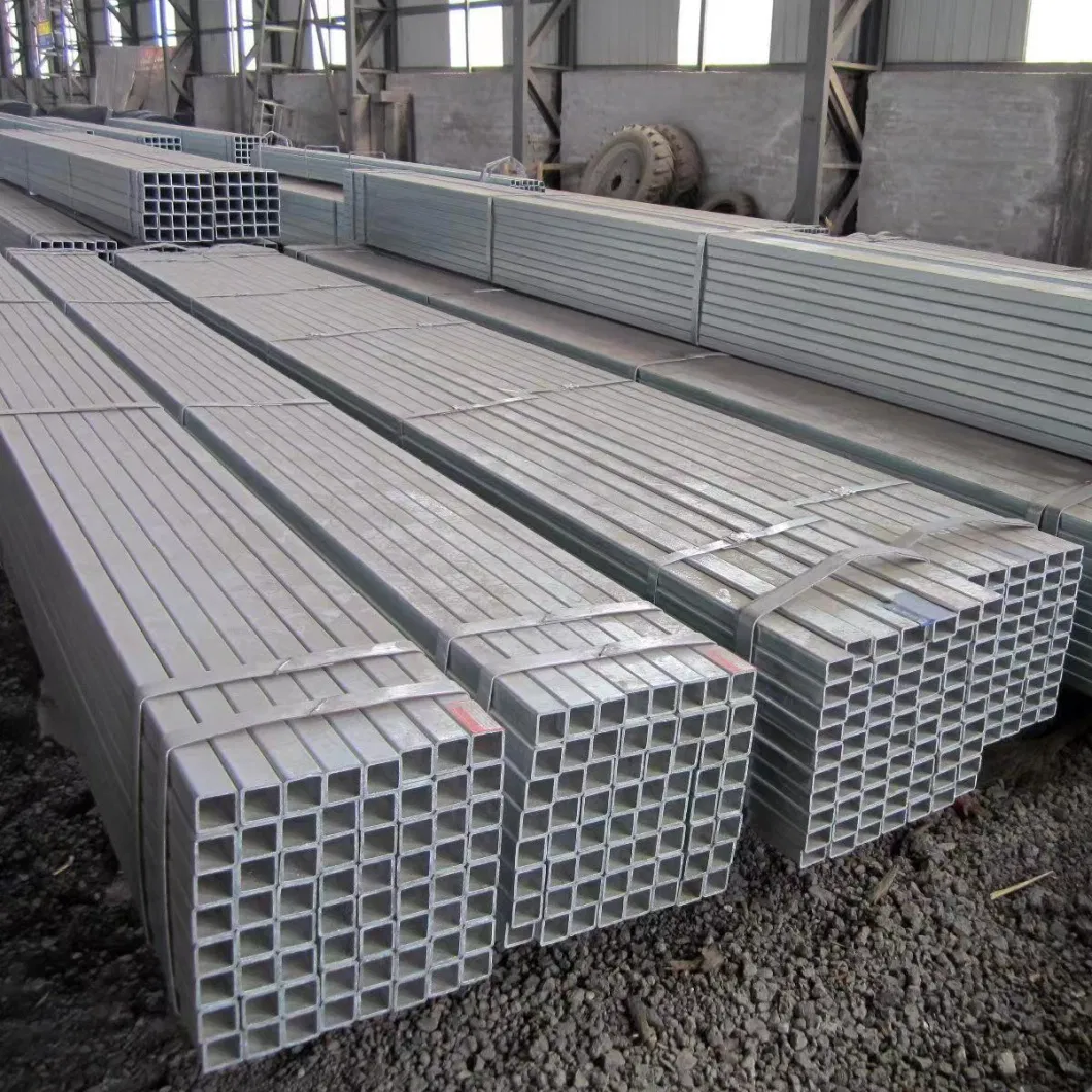 Welded Square/Rectangular Galvanized Hollow Tube/Pipe Carbon Steel ASTM Q235 Customized