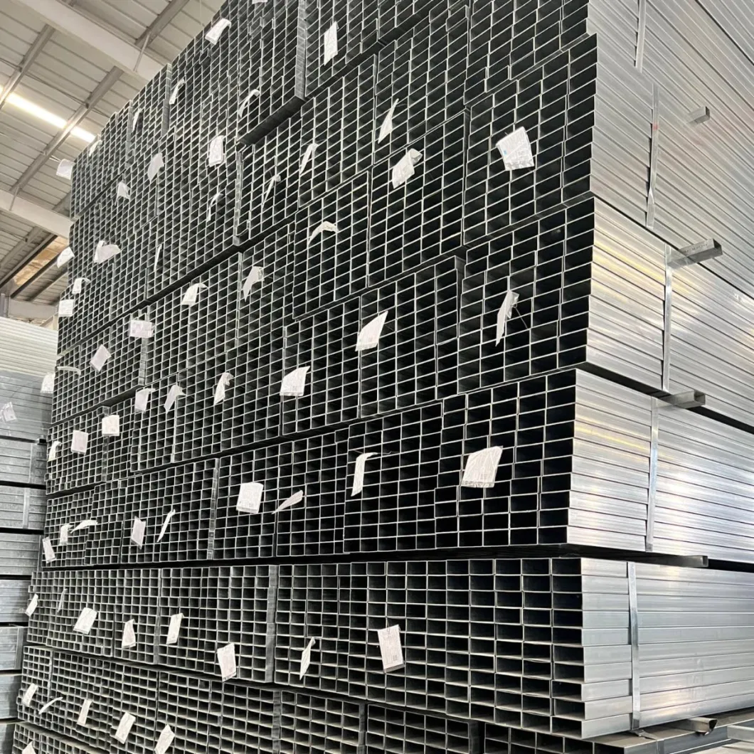 Curtain Wall Dry Hanging Galvanized Square Pipe Q235B Galvanized Square Pipe 40*40 Hot-DIP Galvanized Square Steel Square Pipe Iron Shandong Factory