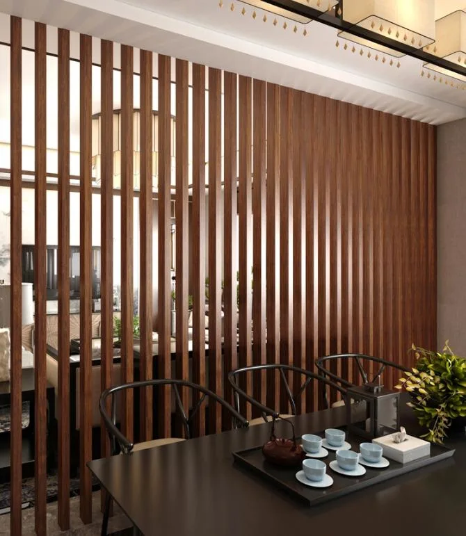 Wood Plastic Grilles Materials Square Hole WPC Tubes for Wall and Ceiling Outdoor Indoor