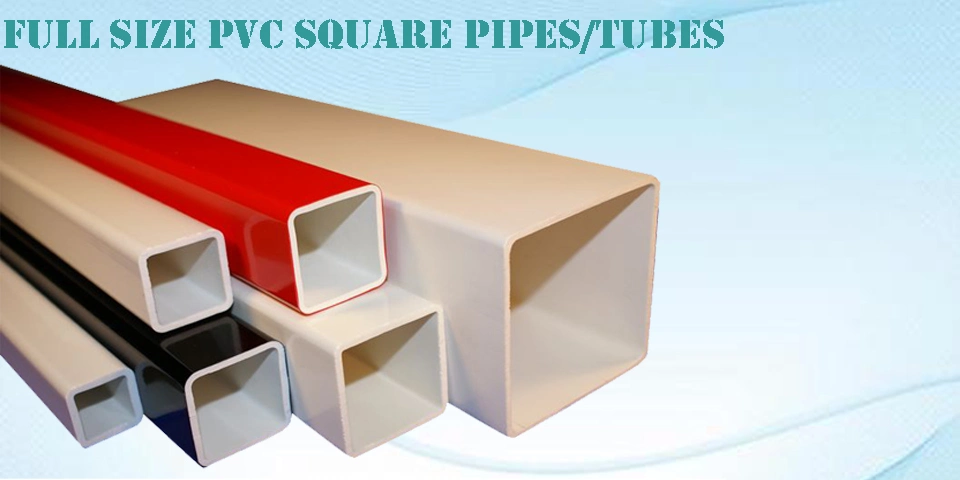 Construction Renovation PVC Square Hollow Plastic Tube Pipe Timber White Vinyl Plastic Fence Post