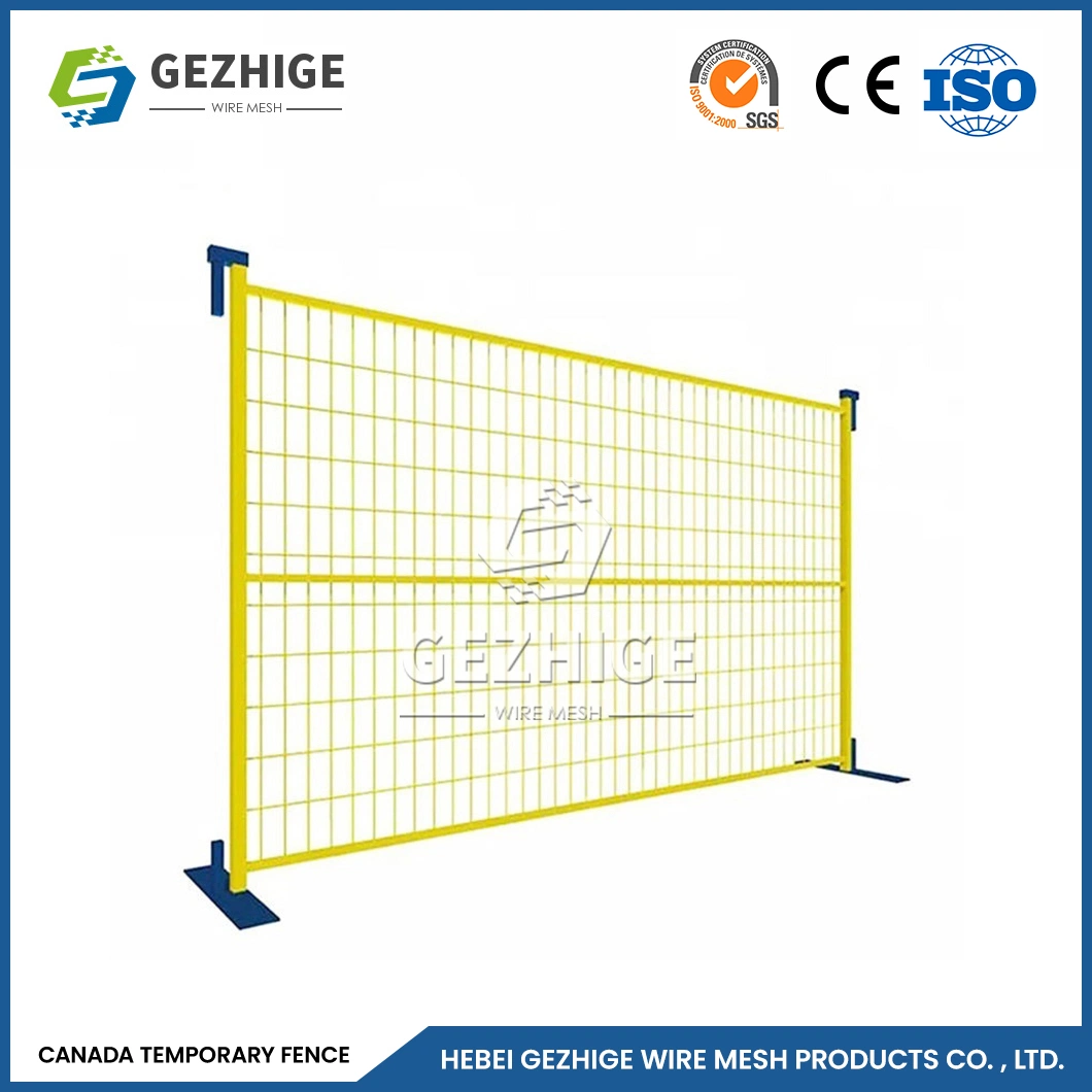 Gezhige Windoroof Temporary Fencing Canada 30 X 30 X 150 mm H. Right Square Steel Rod/Pipe Jobsite Fencing China Manufacturing Movable Fencing for Goats