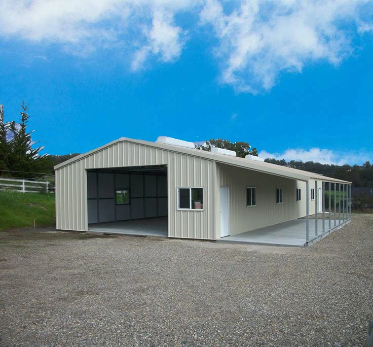 30 Meter Span Prefabricated Steel Building Durable Warehouse Steel Structure