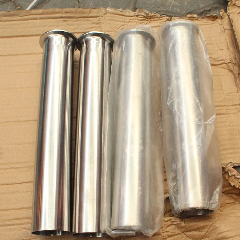 Mirror Polished Pipe Fitting Sanitary Stainless Steel Quick Installation Straight Tube