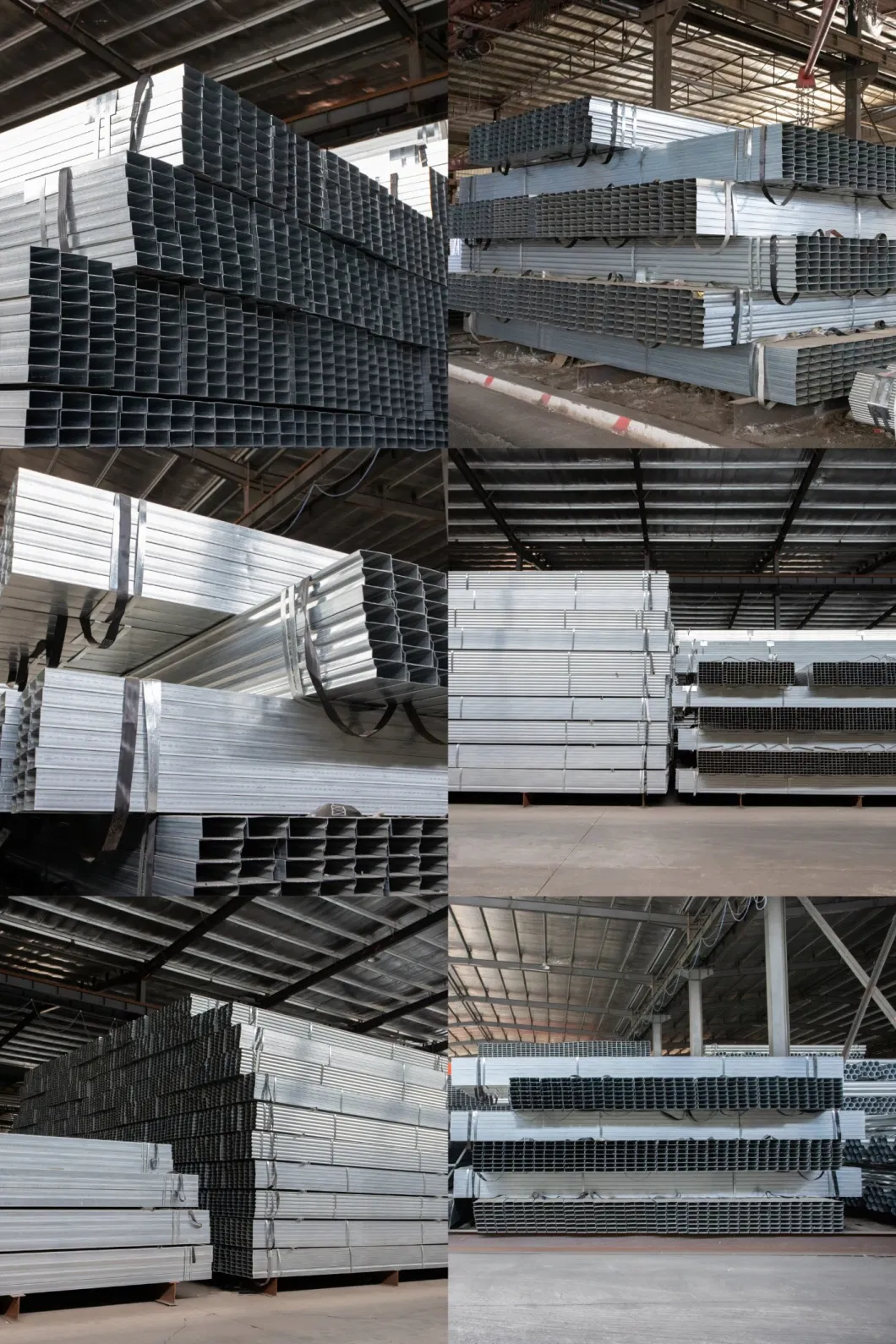 Hot Dipped Galvanized Rectangular Section Cold Rolled Material Mild Steel Pipe for Construction