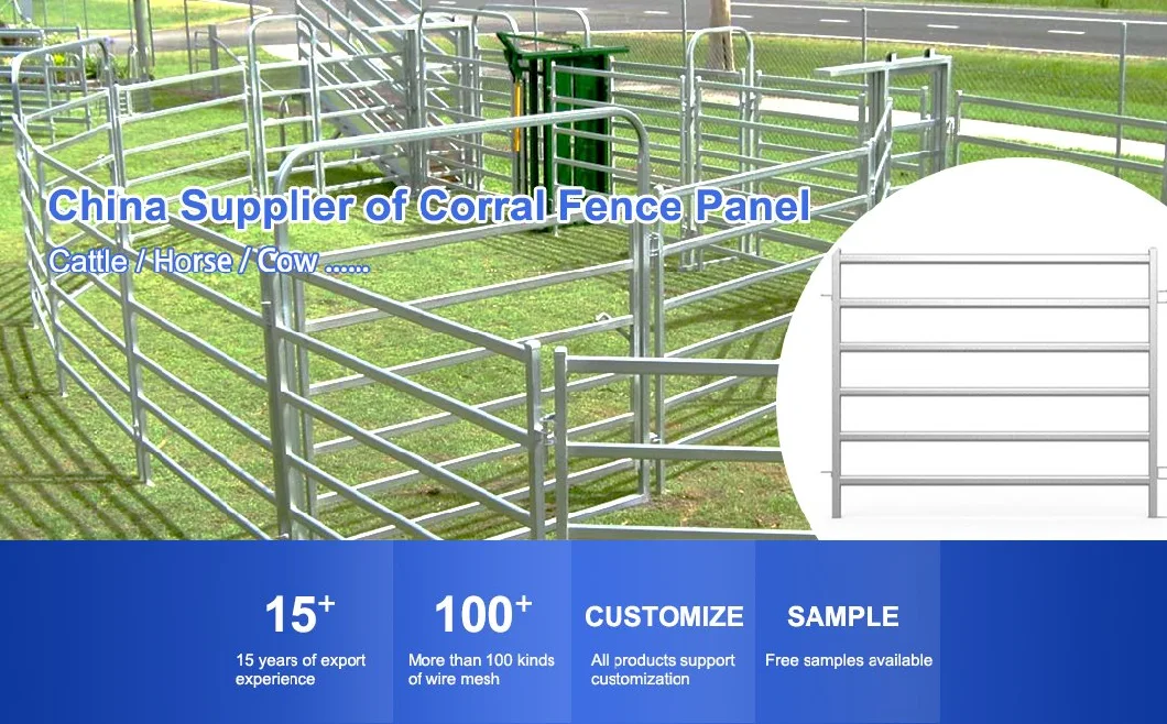 Oval Pipe Square Pipe Round Pipe Stable Corral Pen Farm Fence Panel for Sale