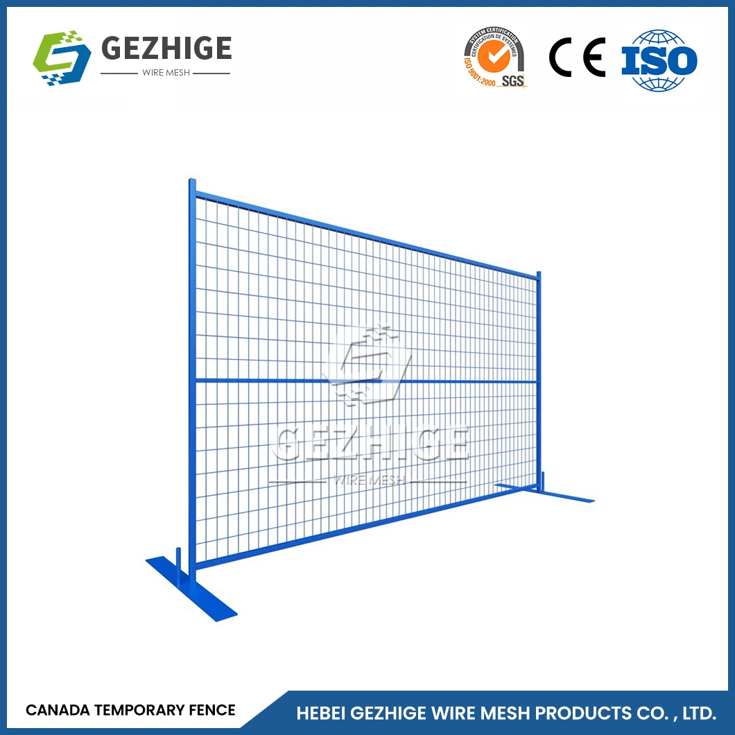 Gezhige Windoroof Temporary Fencing Canada 30 X 30 X 150 mm H. Right Square Steel Rod/Pipe Jobsite Fencing China Manufacturing Movable Fencing for Goats