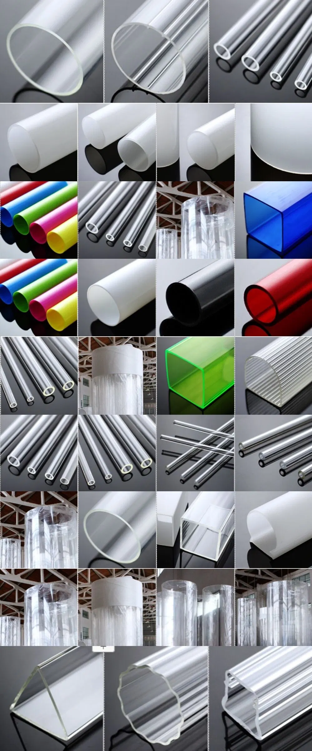 Alands Round Solid Cast Extrude Acrylic Tube Multiple Colors