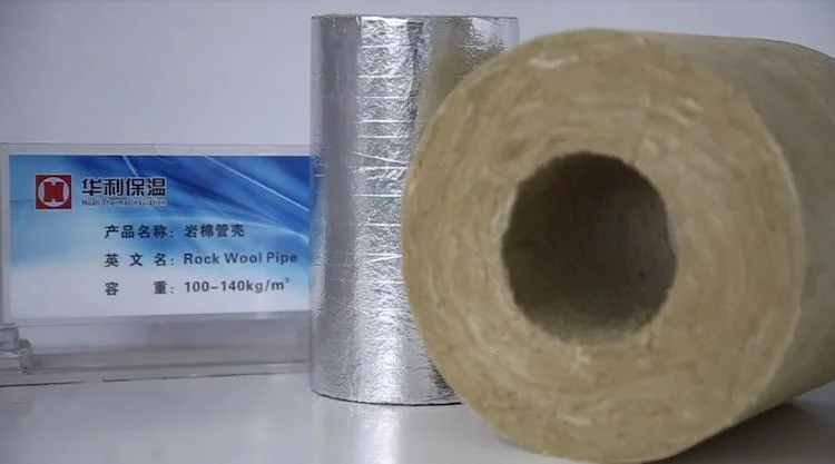 Fire Resistant Glass Wool Fiberglass Insulation Pipe for Chilled Water Tube Stone Rock Wool Pipe