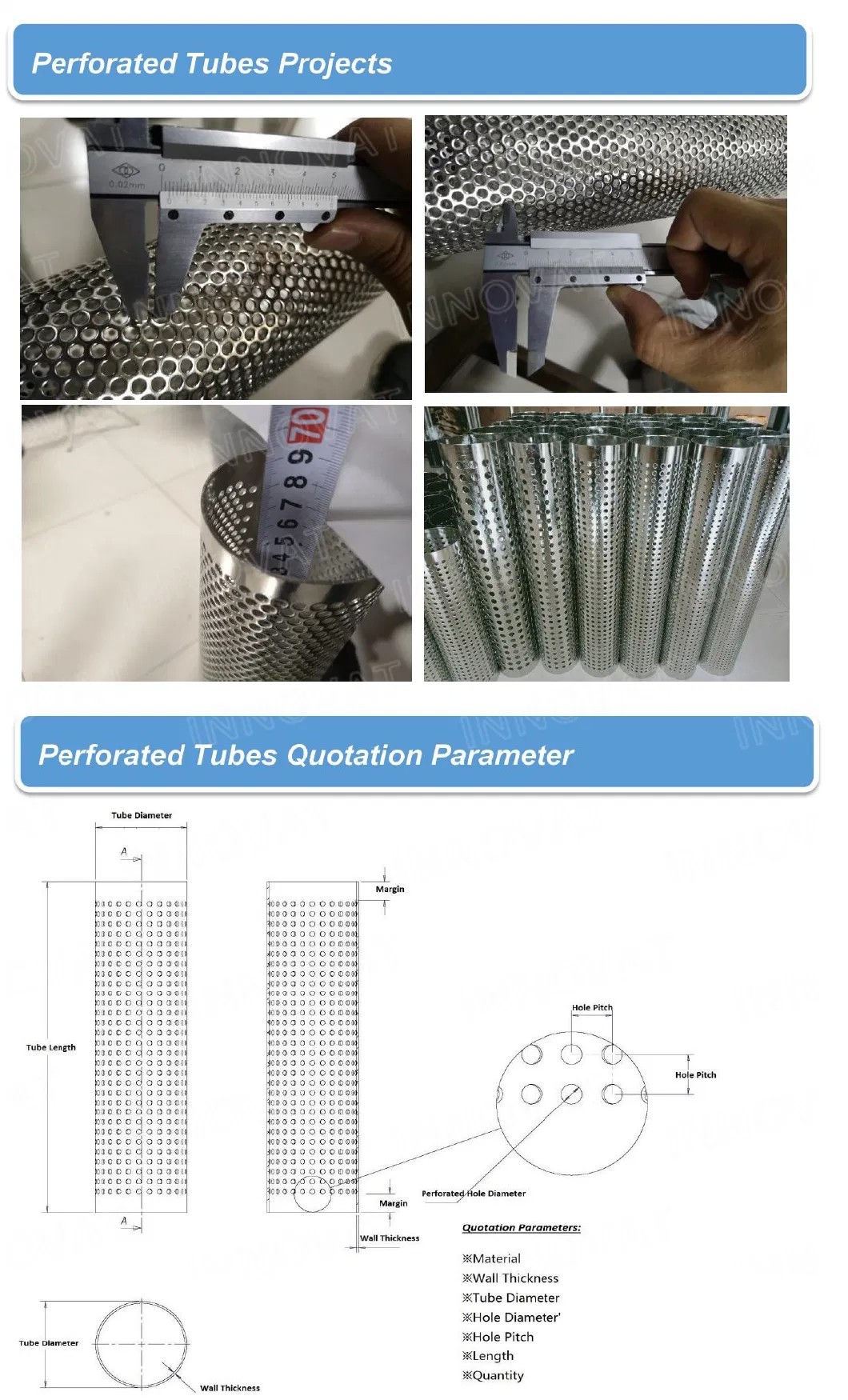 Perforated Filter Tube/Wire Mesh Filter Tube/Perforated Pellet Smoker Tube/Sintered Tube