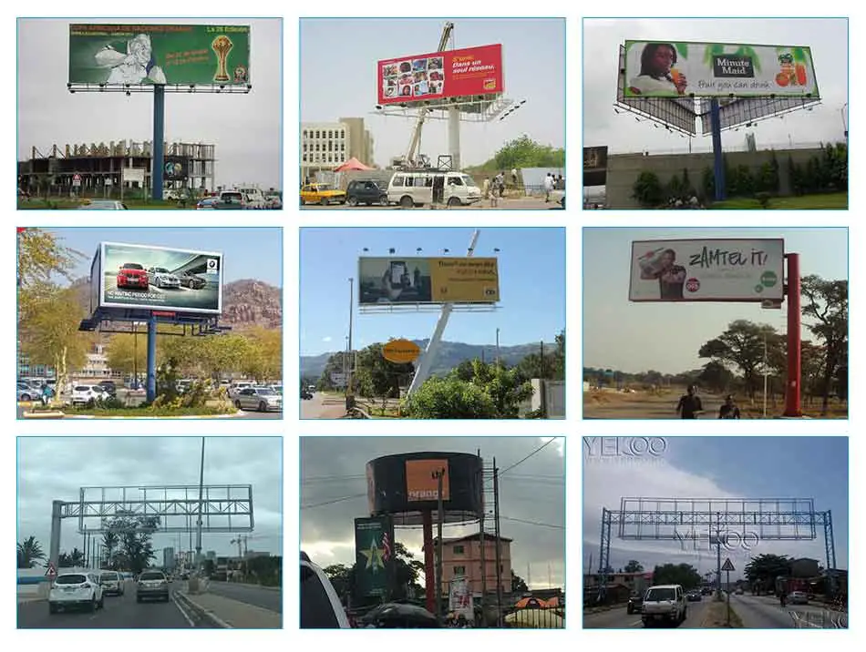 Outdoor Advertising Frontlit Billboard Structure