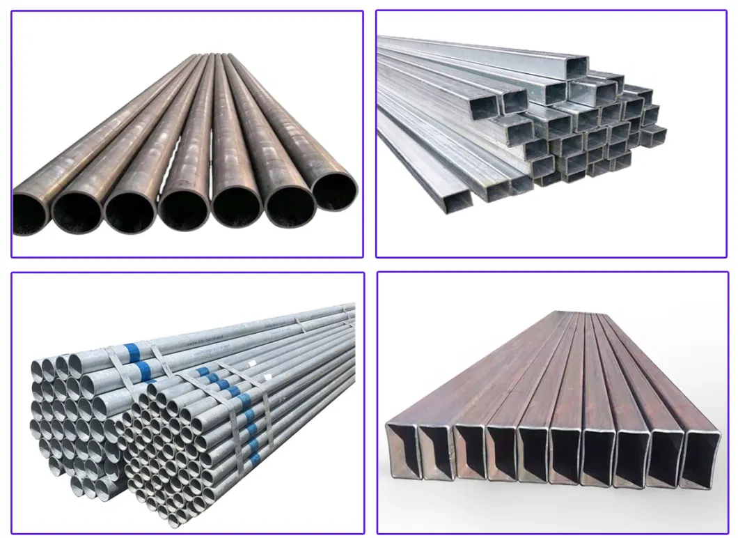 China Hollow Section Steel Pipe Price Scaffolding Rectangular Black Mild Square Tube