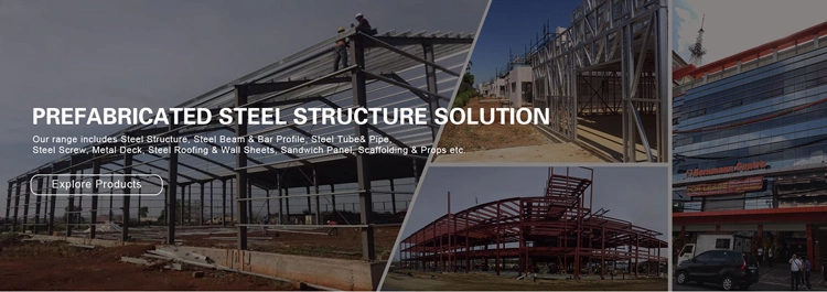 Prefab High Rise Two Story Metal Building Prefabricated Steel Structure