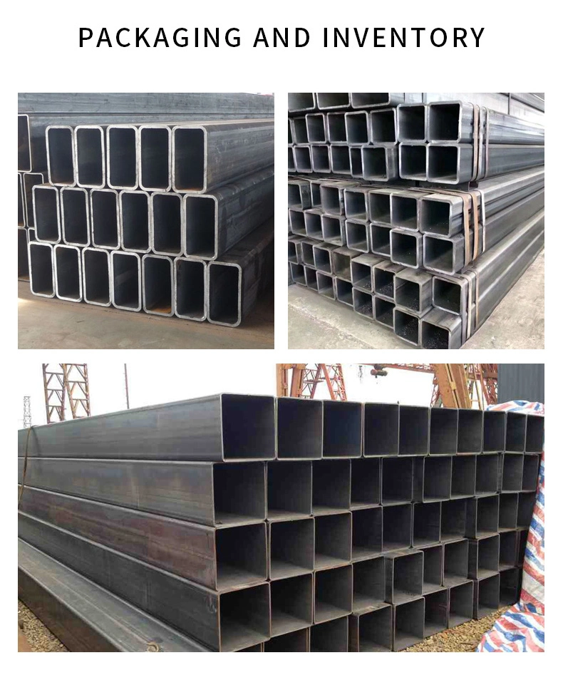 China Hollow Section Steel Pipe Price Scaffolding Rectangular Black Mild Square Tube