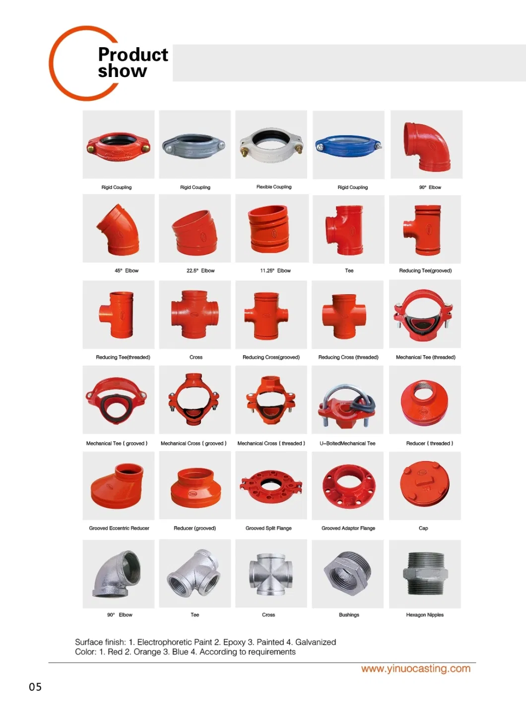 Reducing Coupling Ductile Iron Grooved Pipe Fittings for Fire Fighting