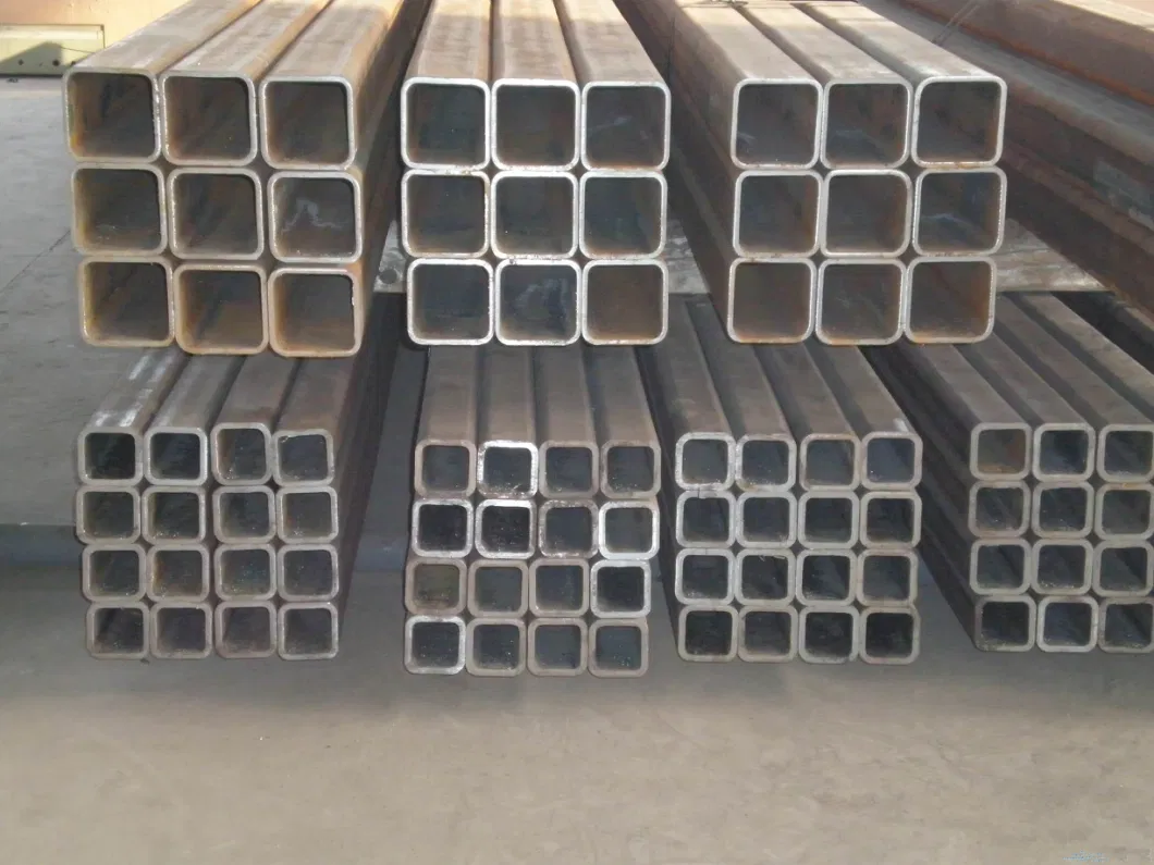 Q235B Q355b Black Hollow Section Carbon Steel Pipe Square Metal Tube