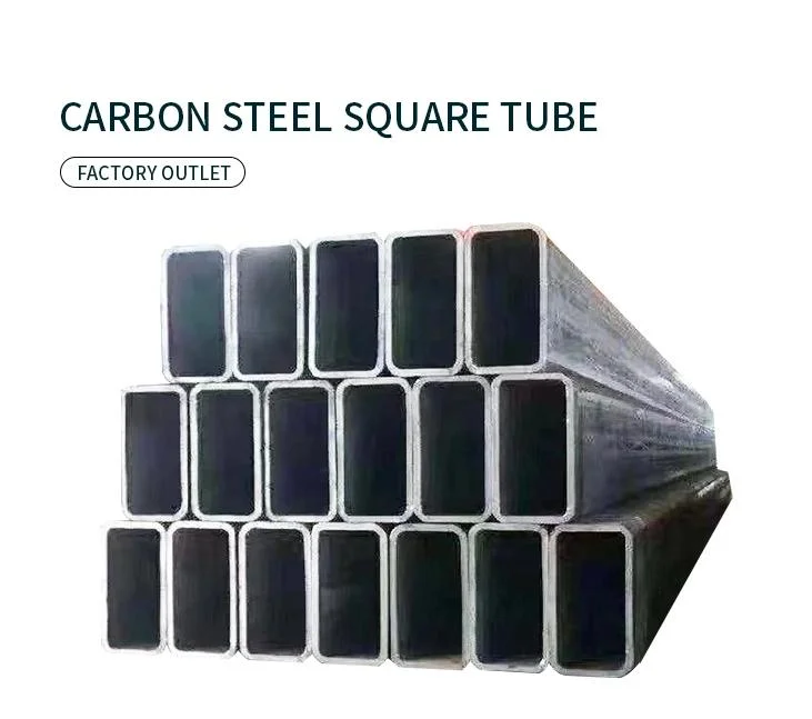 China Supply Q195 A36 Ss400 Q235B Low Carbon Black Steel Hot DIP Galvanized Coating Square Tube/Rectangular Hollow Tubular Steel Pipe