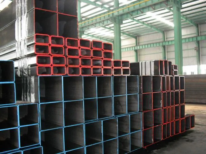 Q235B Q355b Black Hollow Section Carbon Steel Pipe Square Metal Tube