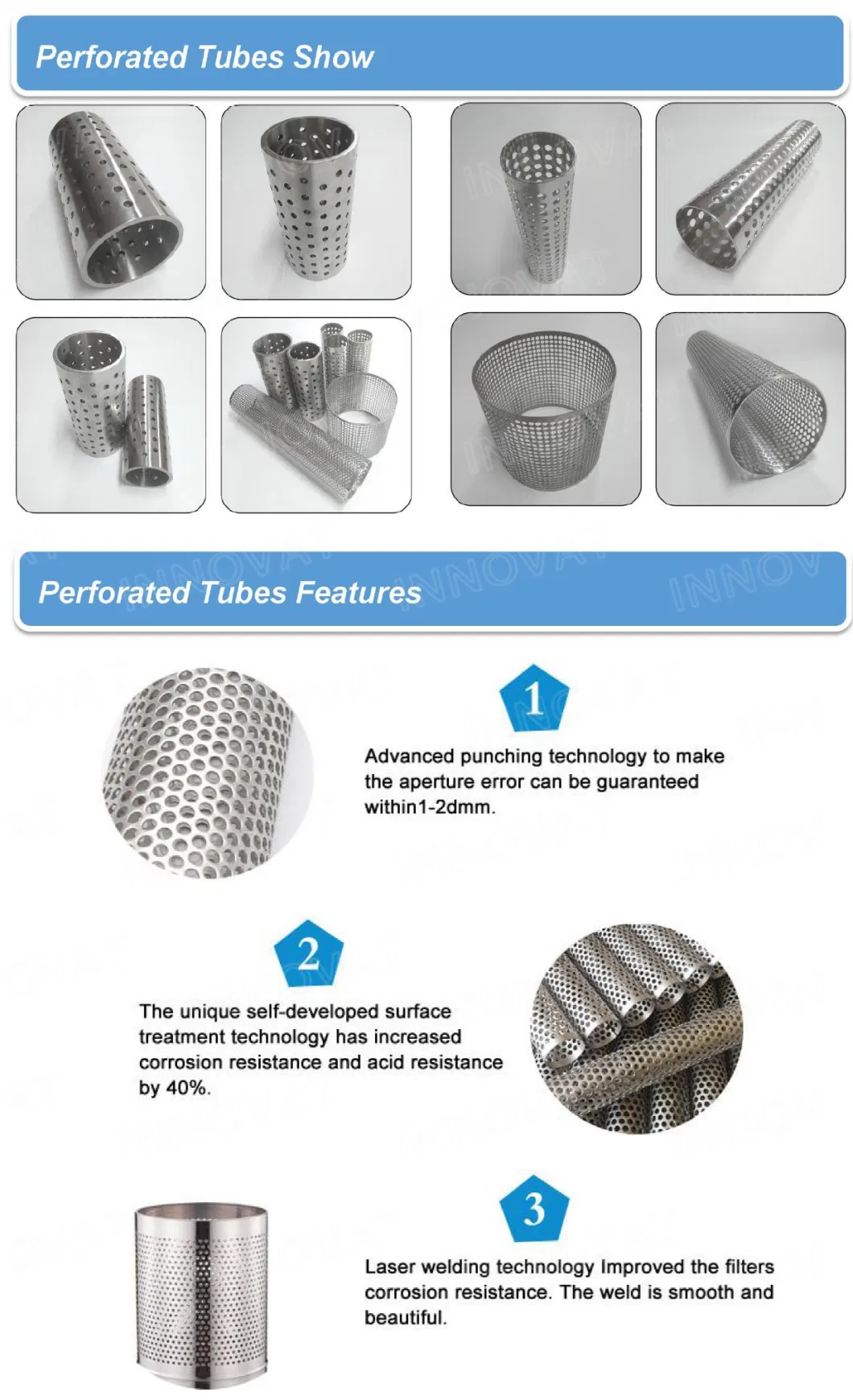 Perforated Filter Tube/Wire Mesh Filter Tube/Perforated Pellet Smoker Tube/Sintered Tube