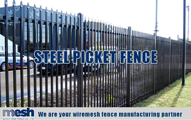 Powder Coated Tubular Steel Fence