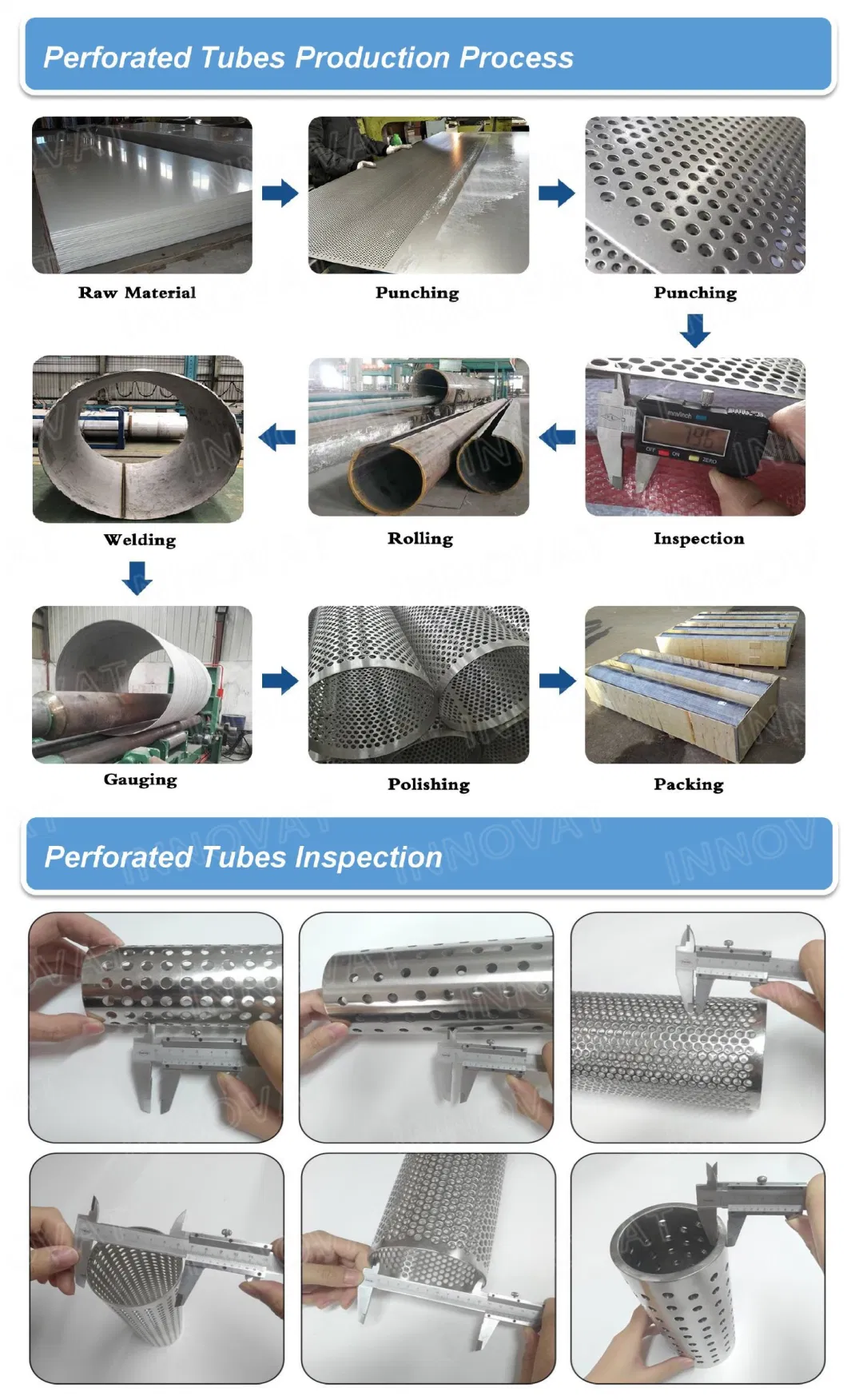 Perforated Pipe/Tube for Automotive Exhaust System/Perforated Tube/Perforated Tube Strainer