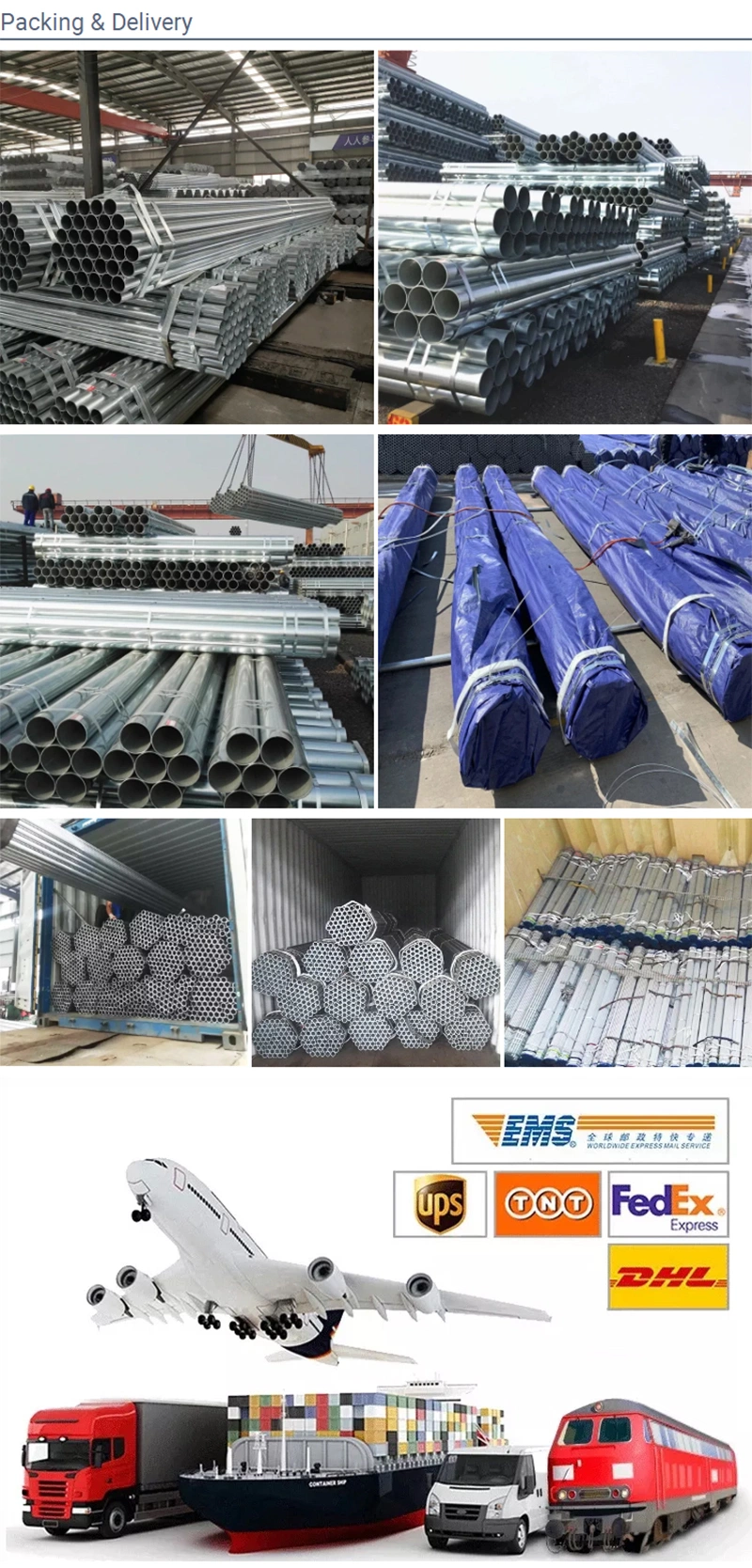 20 FT Hot DIP Rectangular Iron Galvanized Steel Square Tube Pipe Metal for Greenhouses Price