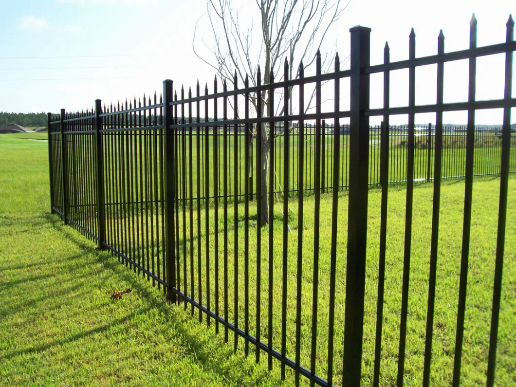 Square Tube Spraying Wrought Iron Fence for Outdoor and Indoor (KXD-IF40)