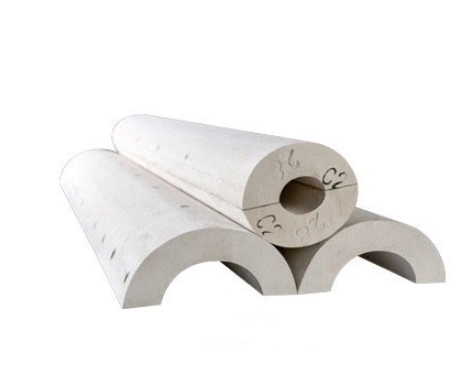 100% Free Asbestos 650c 1050c Inner Diameter 18-400mm Calcium Silicate Thermal Insulation Pipe for Stainless Steel Ss Heat Pipes Section Covers