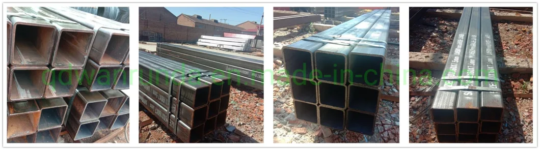 Steel Material Grade Q355b, Size 160X160X7.5mm X Lenght 4500mm Square Steel Hollow Section with Anti-Rust Oiled Surface