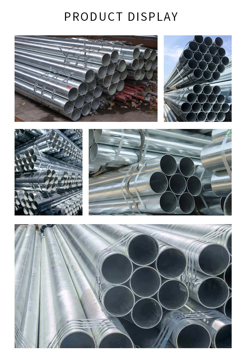 Factory Price Q195/Q235/Q345 Hot Dipped High Zinc Coating Carbon Round Alloy Pre Galvanized Round/Square/Rectangular Seamless/ERW Steel Pipe Galva Gi Tube Galva