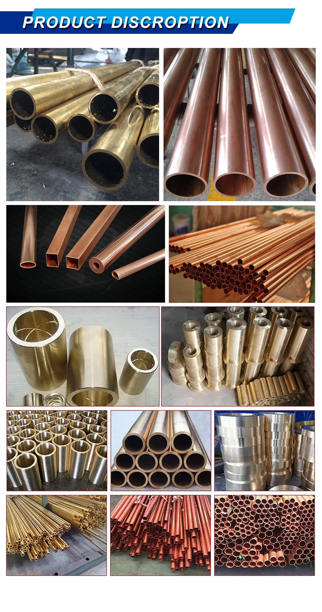 Good Selling Copper Pipe Straight Copper Tube Length 3m 6m 99.99% Pure