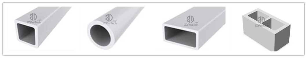 Fiberglass/ FRP/ GRP Composite Pultruded Square Hollow Section/ Square Tube.