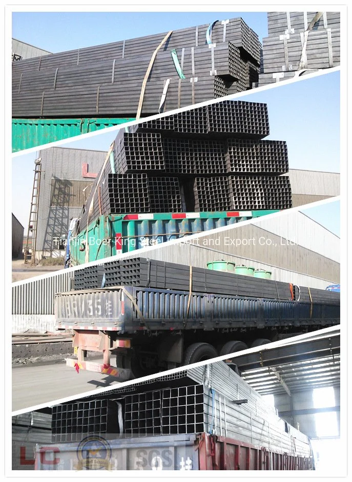 Rectangular Tube Square Tube ASTM, JIS, DIN Black Iron/Steel Pipe/Tube Square and Rectangular Hollow Sections Tube Steel Hollow Section