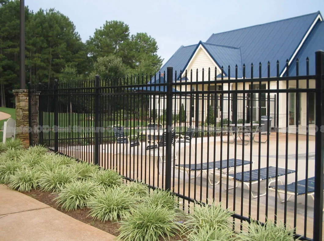 Square Tube Spraying Wrought Iron Fence for Outdoor and Indoor (KXD-IF40)