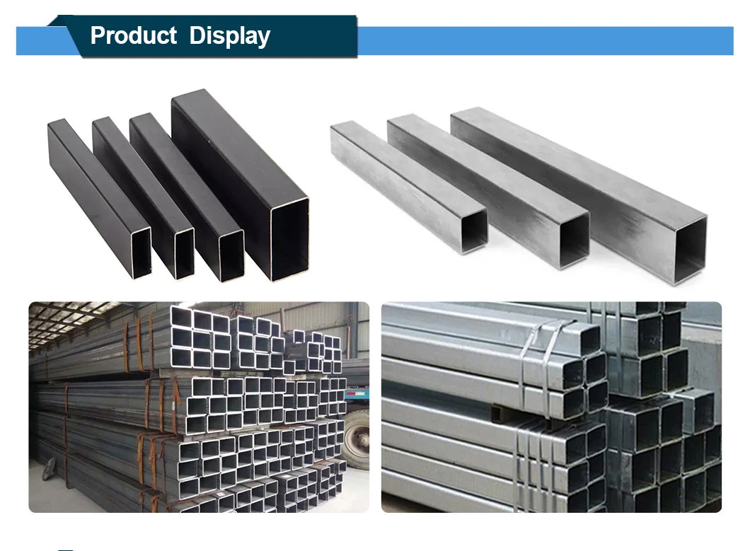 Square Carbon Steel Tube Rectangular Metal Tube ASTM GB 40mm*40 Thickness 3.00mm 4.00mm