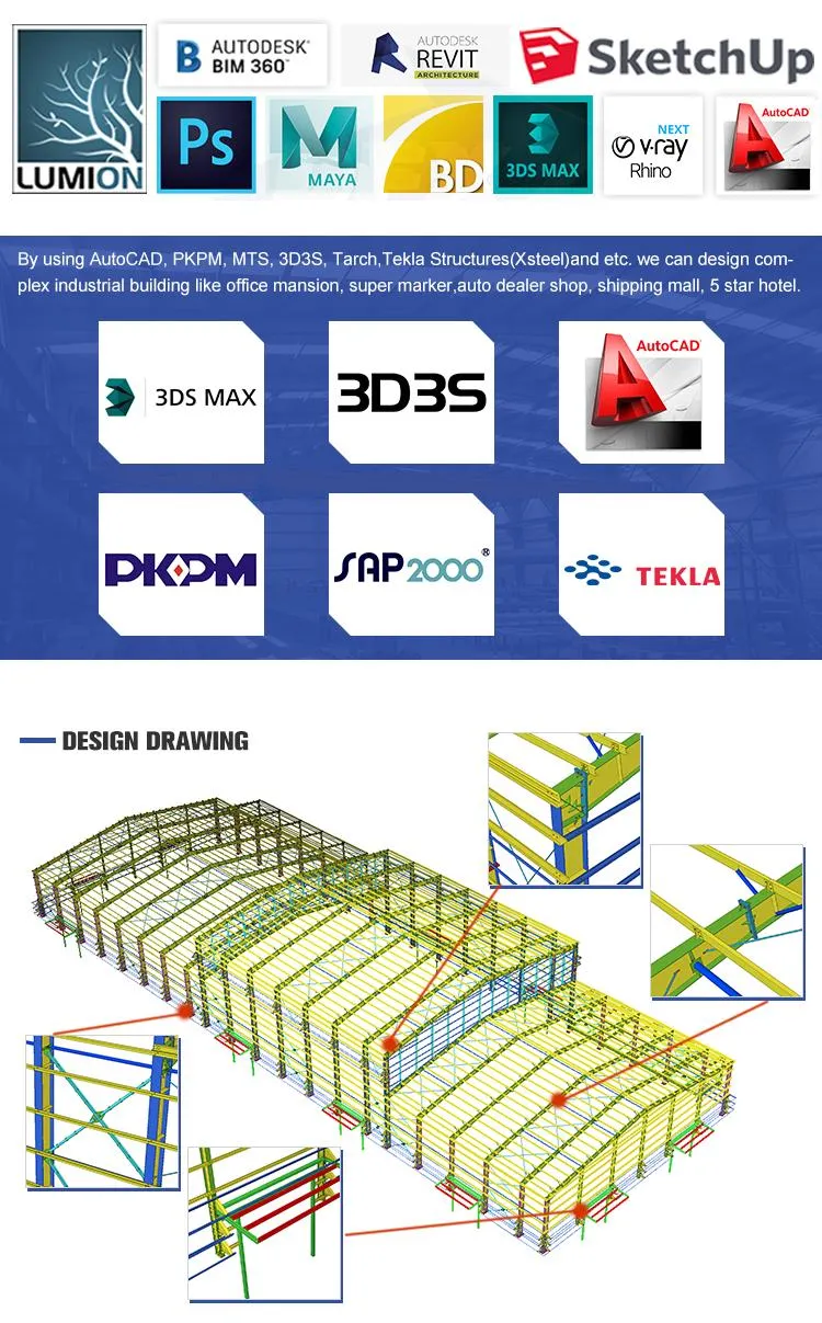 China Portal Frame Prefabricated Steel Structure Warehouse Building Commercial Building