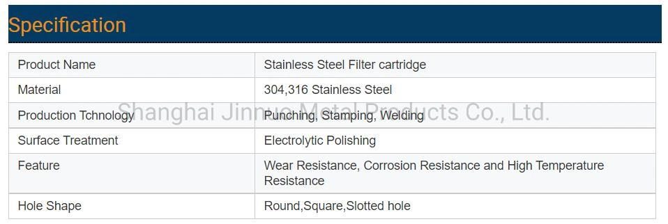 Stainless Steel Perforated Cylinder Filter Pipe Tube