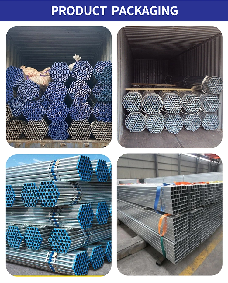 Hot DIP Pre Galvanized Square Tube Galvanized Steel Metal Pipes Round Tube