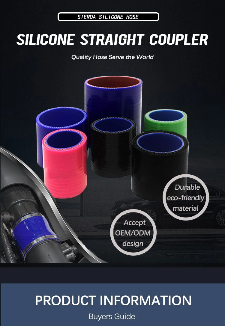 Customized Black Blue Red Automobile Straight Meter Silicone Hose Radiator Tube