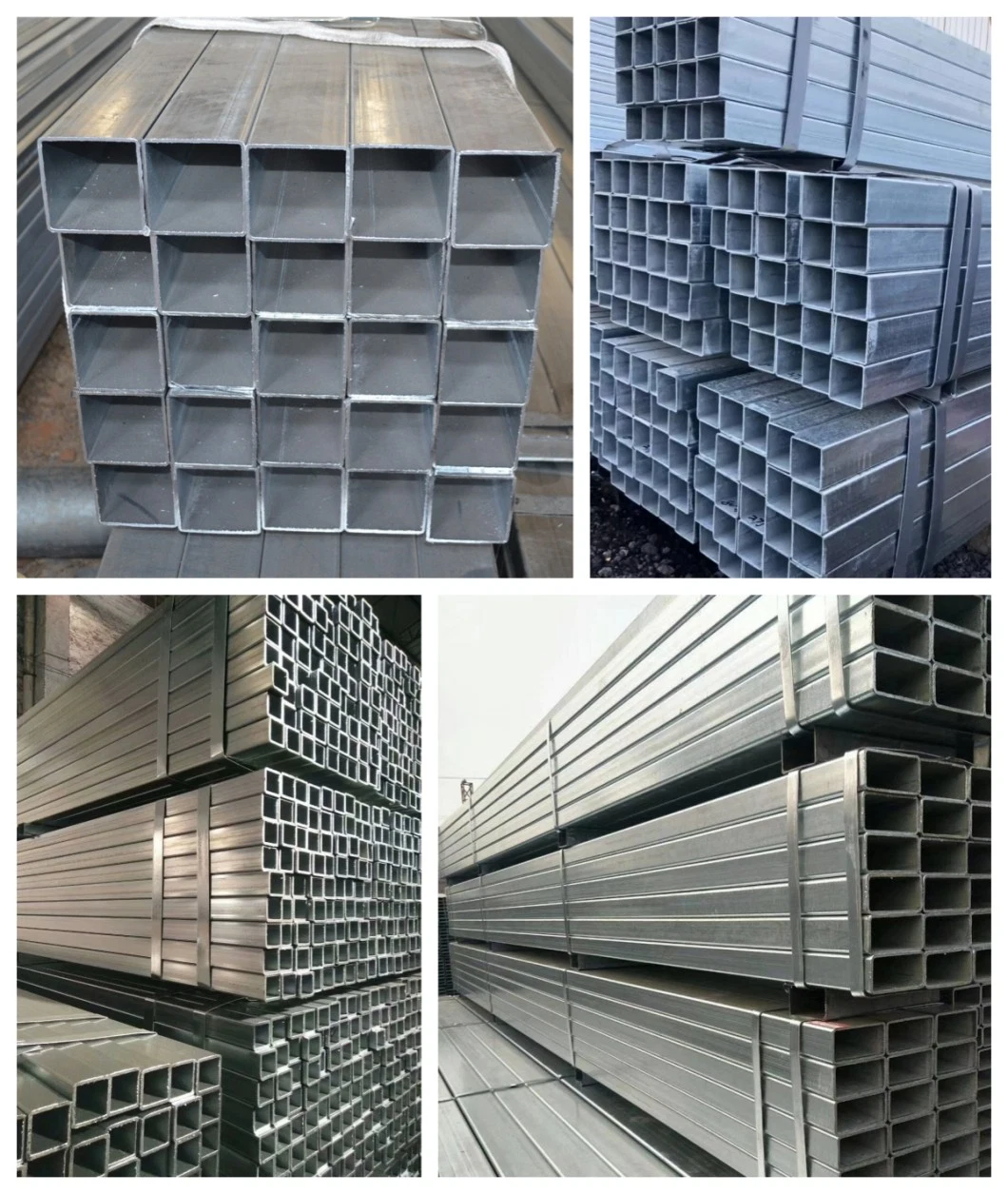 High Quality Hot Rolled or Cold Rolled Steel Galvanized Square Pipe Galvanized Rectangular Tube Galvanized Rectangular Tube