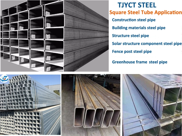 200G/M2 Material Galvanized Square Hollow Section Steel Pipes and Tubes