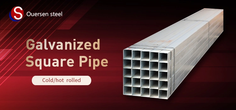 Galvanized Rectangular Pipe Cold Rolled Pre Galvanized Welded Square / Rectangular Steel Pipe/Tube/Hollow Section