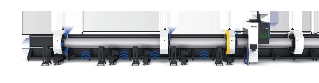 Hsg Tube Metal Laser Cutting Machine 12000-20000W Power Source Single Tube 4000kg