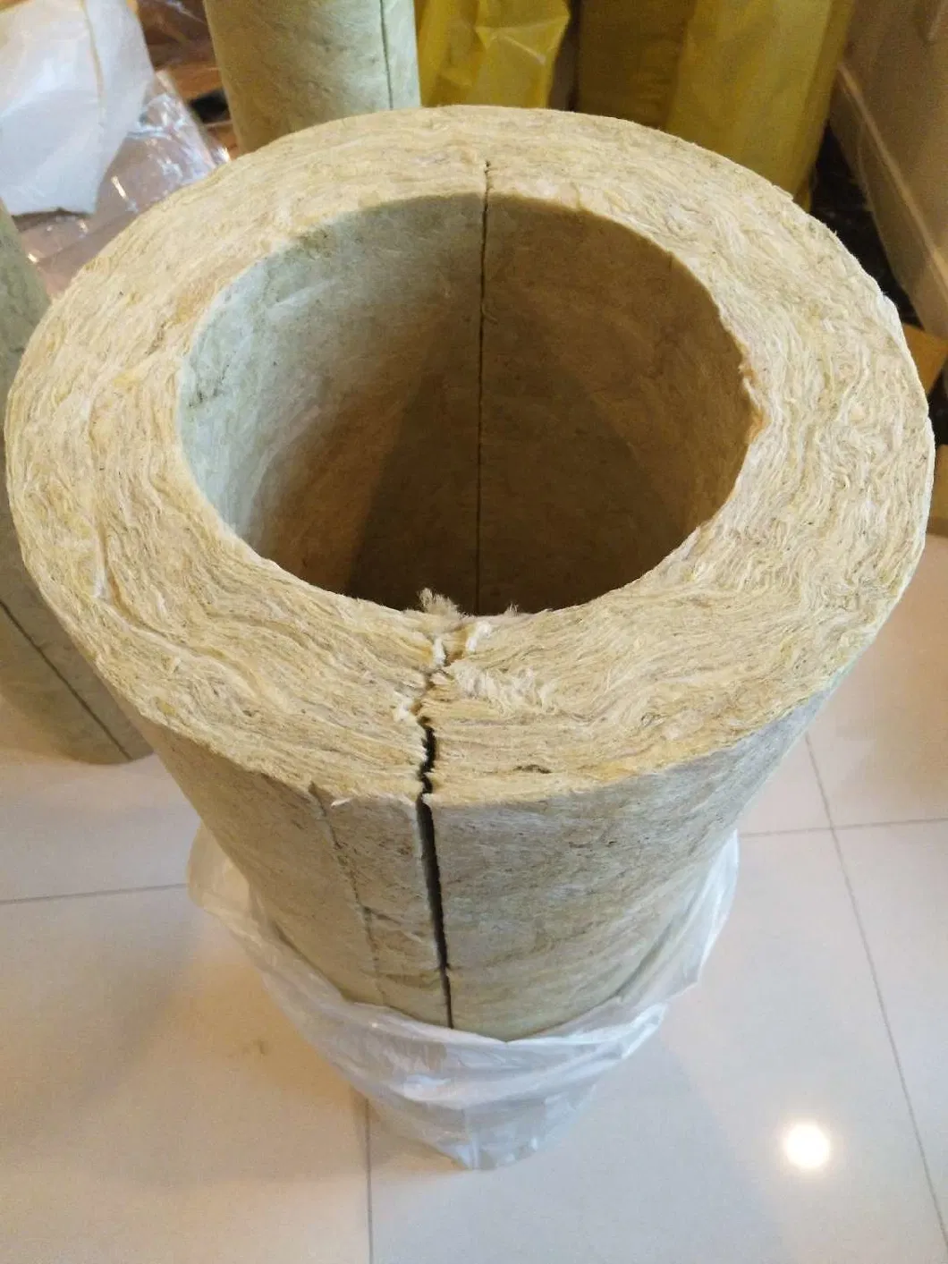 Waterproof Fireproof Mineral Rock Wool Wrapped Steel Pipe